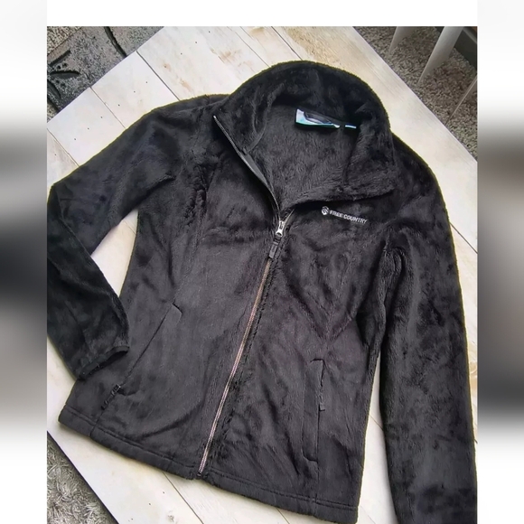 Free Country Faux Fur Jacket Women's Size Small Black Fuzzy Full Zip - Picture 5 of 7
